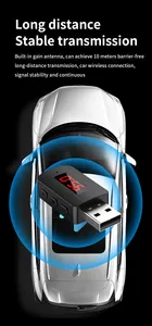 Bộ phát thu <span class=keywords><strong>Bluetooth</strong></span> 5.4 FM mini <span class=keywords><strong>USB</strong></span> cho ô tô, bộ gọi rảnh tay, bộ kit âm thanh xe hơi, bộ chuyển đổi âm thanh không dây cho <span class=keywords><strong>radio</strong></span> FM - Product Image 2