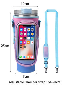 Waterdicht 40Oz Bekerhouder Drager Schouderband En Touchscreen Ontwerp Voor Ijs Tumbler 25X10Cm - Product Image 3