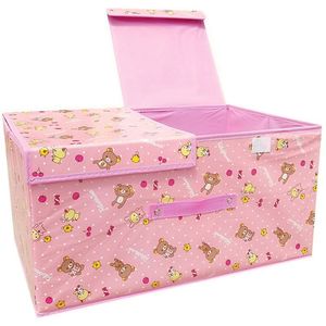 Hot bán nhu yếu phẩm hàng ngày phong cách mới đôi mở không dệt vải có thể gập lại đồ chơi ngăn hộp lưu trữ với nắp - Product Image 5