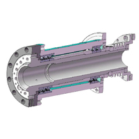 Mandrin de tour CNC FORGEX A2-5 6000 tr/min, alésage 56 mm, avec roulement, modèle 150A2/5-260T pour machines de tournage CNC