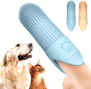 New Arrival 360 Degrees <b>Pet</b> Silicone Finger Toothbrush for Dog Cat <b>Brushing</b> Teeth <b>Pet</b> Teeth Cleaning Supplies - Product Image 1