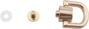 PCS Degree Rotatable <b>Bag</b> Hardware Gold Metal D Ring With <b>Stud</b> Screw Suitable For Handbag Belt Dog Collars Shoes DIY Leather Craf - Product Image 2