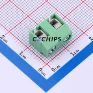 DB126-7.5-2P-GN-P Screw Terminal Block P=7.5mm Connector ( Construction: 1x2P )( Pitch: 7.5mm )( Color: Green ) - Product Image 1