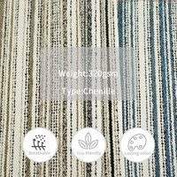 Tissu chenille 100 % polyester de haute qualité, anti-boulochage, ignifuge et respirant pour doublure de canapé, textile de maison et automobile