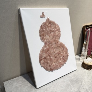 Decorazione Murale 3D Wu Lou in Cristallo di Quarzo Fragola Naturale Fatto a Mano per Fortuna e Prosperità - Product Image 2