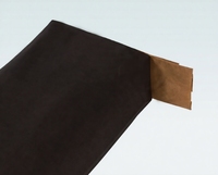 Sac en papier kraft noir avec valve pour l'emballage de poudre de pigment de noir de carbone, sac industriel opaque