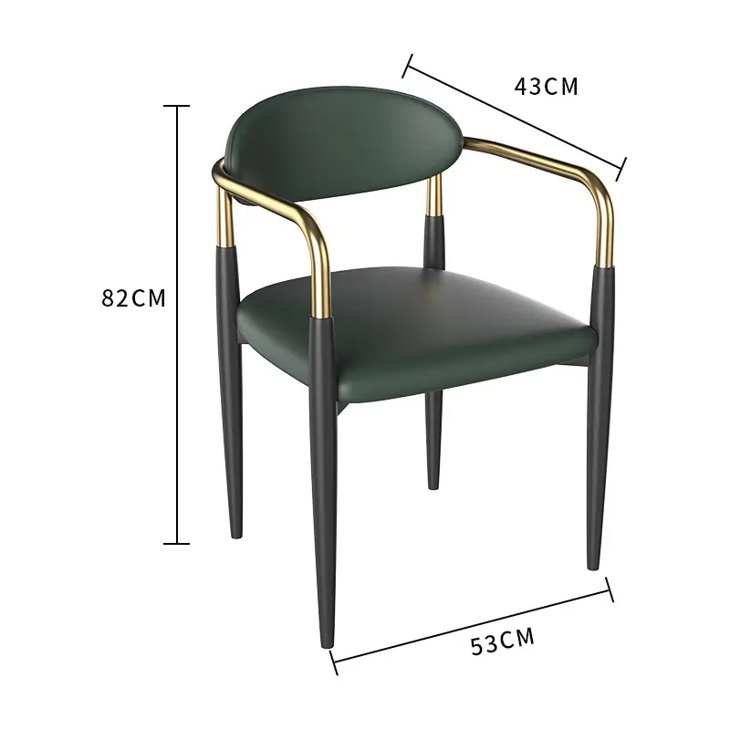كرسي حانة مريح تصميم الجسم من البولي يوريثان كرسي غرفة الطعام مع أرجل معدنية حديثة