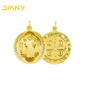 Medallones de acero inoxidable de colores, St beneitine, colgante de crisol antiguo, medallas de Santo de Color, venta al por mayor - Product Image 4