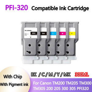 Cartouche d'encre pigmentée PFI-320 avec puce, compatible avec <span class=keywords><strong>Canon</strong></span> TM200 TM205 TM300 TM305 200 205 300 305 PFI320 - Product Image 1