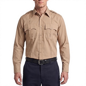 เสื้อเชิ้ตยูนิฟอร์มผู้ชายแบบสั่งทำโลโก้ OEM ผ้าโพลีเอสเตอร์ 100% แขนยาว กระดุมหรูหรา สไตล์ลำลอง ใส่ทำงานกลางแจ้ง ป้องกันไฟฟ้าสถิต - Product Image 4