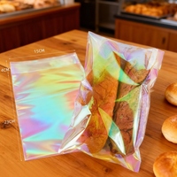 Sachets en plastique laminé transparent de qualité alimentaire, imprimés sur mesure, résistants à la graisse, thermoscellables, pour produits de boulangerie, biscuits, bonbons, chocolats