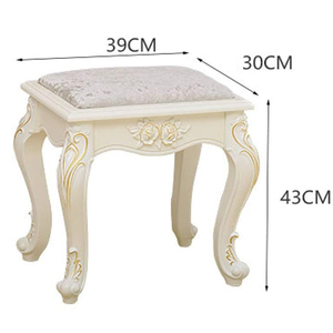 <span class=keywords><strong>Commode</strong></span> de Table de maquillage avec tabouret miroir, en bois massif, de Style Pastoral français, européen, luxueux, moderne, pour petit appartement - Product Image 6