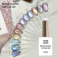 Gel à ongles magnétique UV de luxe, effet œil de chat Monet Garden, haute qualité 6µm, longue tenue, sans HEMA, sans TPO, vente en gros
