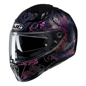 Casco Integrale Hjc I70 Nero Rosa Viola XXS in Policarbonato per Moto - Product Image 1
