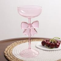 Verre à vin rouge unique en cristal avec nœud pour fêtes, mariages, Saint-Valentin, bars, décoration de table, accessoires pour le vin