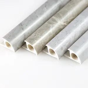 Protect The Edge Of Ceramic Tile 12mm Smooth Decoration Marbled PVC Tile Trim