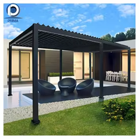 Pavillon pare-soleil imperméable de pergola de persienne en aluminium réglable de Prima pour des maisons préfabriquées de cour de villa