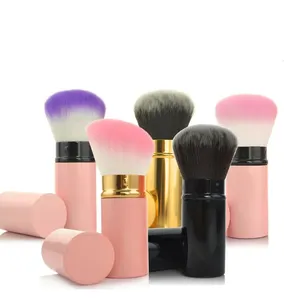 Single Powder Brush Free Samples High End Powder Makeup Brush Gradual Color Retractable Kabuki Brush