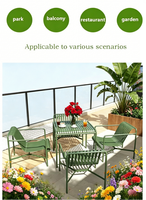 Fauteuil d'extérieur moderne en métal, imperméable et durable, chaise de salle à manger robuste pour la maison, le jardin, le café, le restaurant commercial