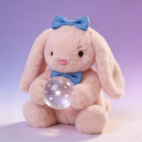 Jouets en peluche lapin de Pâques, peluche lapin colorée, oreiller en peluche, animal en peluche mignon, fournitures de fête promotionnelles