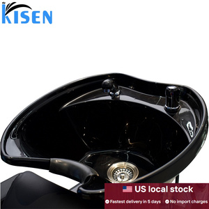 Silla de masaje de pedicura de lujo moderna de cuero negro sin plomería para salón de belleza con lavabo para champú, envío gratis, gran oferta. - Product Image 5