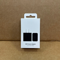 Chargeur rapide USB-C PD 45W original pour S25/S24/S23 avec câble rétractable et pliable, protection OVP, prise US pour téléphone portable