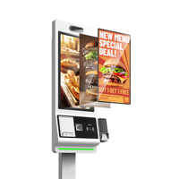 Kiosco de Autoservicio Todo en Uno de 21.5, 23.6, 27 y 32 Pulgadas con Pantalla Táctil Interactiva, Pago, Pedidos, Impresora Térmica, Escáner y Windows