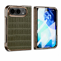 Étuis de téléphone portable de luxe électro-plaqués style crocodile pour iPhone Duo avec aimant et protection antichoc étanche