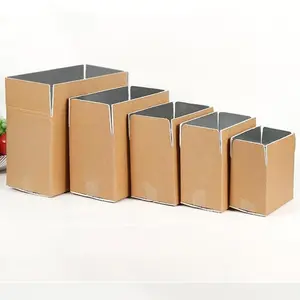 Wholesale Cardboard Insulated Carton Boxes For Food Snack Cold Shipping Packaging Box Corrugated Board Accept