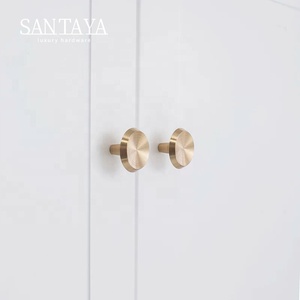 Santaya Massiv Messing Gebürstete Griffe Küchenschrank-Zuggriffe Schlafzimmer-Kleiderschrank Schubladenknöpfe Möbel Mattschwarzer Griff - Product Image 4
