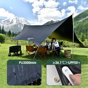 HISPEED Portable 5*5m Glamping Auvent Tente 3-4 Personnes Abri Soleil pour Camping en Plein Air pour Campeurs et Chercheurs d'Aventure - Product Image 3