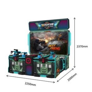 Jeu de tir de simulation d'arcade vidéo avec bataille de dinosaures pour 4 joueurs - Équipement de divertissement de tir - Product Image 5