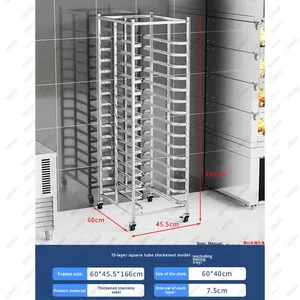 Factory Direct Sale Stainless Steel Commercial Multi-Layer Baking Tray <strong>Rack</strong> for Bread and Cookie Refrigerator Use - Product Image 6