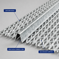 Profilé d'angle renforcé en métal expansé galvanisé pour la protection des angles des murs en plâtre et des cloisons sèches