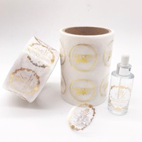 Vente en gros d'étiquettes en rouleau d'emballage en feuille d'or surélevée de haute qualité avec logo personnalisé pour bouteilles de parfum haut de gamme