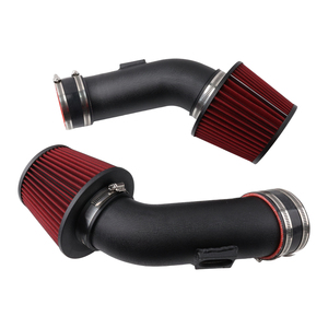 Sistema de Admisión de Aire Frío de Aluminio AOSU para M5 M6 F10 F11 F12 F13 S63TU 4.4L Twin Turbo V8 AIM106-BK-RD Negro + Rojo (2012-2018) - Product Image 4