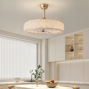 2026 New Entry Luxury Crystal <b>Fan</b> Lamp Household Living Room Hanging <b>Fan</b> Lamp Bedroom Shaking <b>Head</b> Restaurant <b>Fan</b> Integrated - Product Image 1