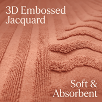 Premium Pure Cotton 3D Embossed Jacquard Beach Towel Luxuriously Soft Quick-Dry Multi-Purpose Custom for Resort Spa Bath Travel