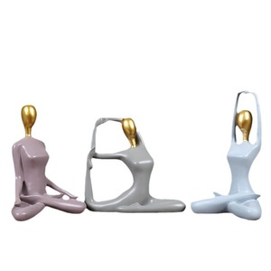 Dingyun Yoga Sculpture Resin Art Decor Home Living Room Desktop Ornament - Product Image 5