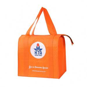 Recycled Grocery Food Delivery Extra Large Non Woven Insulated Tote Food Bag Sac <b>Cooler</b> Bag Catering Food Thermal Tote Bag - Product Image 2