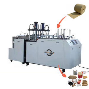 Stable Automatic Carton Paper Hamburger/French Fries/Pizza Lunch Box Making Machine