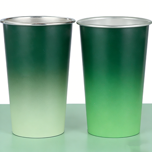 Gobelet en aluminium à changement de couleur 500ML 350ML pour boissons froides, gobelets en aluminium réutilisables, gobelet en aluminium recyclable pour boissons froides en extérieur pour fêtes - Product Image 1
