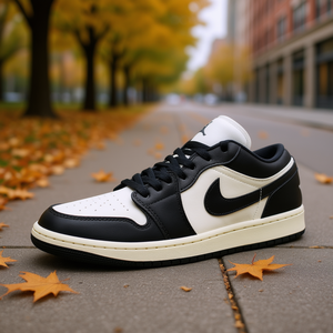 Nike Air Jordan 1 Low SE Women's Walking Sneakers Sail Black Lightweight EVA Midsole Rubber Outsole Autumn <b>Casual</b> <b>Shoes</b> - Product Image 2