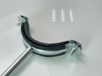 Colliers de serrage pour tuyaux en acier inoxydable RK, type F, à clouer, avec doublure en caoutchouc, vis autotaraudeuse réglable, 1/2 métrique