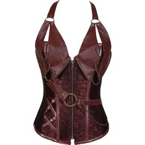 <span class=keywords><strong>Corset</strong></span> en cuir punk en acier inoxydable, ceinture pour modeler le cou, vêtement de style gothique, <span class=keywords><strong>grande</strong></span> <span class=keywords><strong>taille</strong></span> - Product Image 5