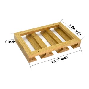 Support mural rectangulaire minimaliste en bois pour verres à vin, rangement pour cuisine et bar, idéal pour les fêtes - Product Image 2