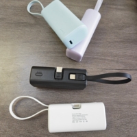 Batterie externe MINI personnalisée avec logo, 5000 mAh, charge rapide 22,5 W, chargeur portable, batterie externe MINI Capsule pour téléphone