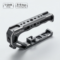 Manijas Superiores para Cámara de Aleación Anodizada Ligera Mecanizadas por CNC, Agarres para Varilla, Adaptador GearPro para Video DSLR, Fabricación OEM Personalizada
