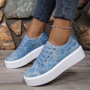 Zapatillas Planas de Mezclilla con Cordones para Mujer, Estilo Casual, Tallas Grandes, Nueva Tendencia de Moda Otoño 2026 - Product Image 5