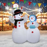 Décoration de Noël gonflable de 1,80 m pour famille de trois personnes, avec lumières LED, vente en gros d'usine pour usage intérieur/extérieur
